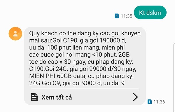 tra cứu khuyến mại mobifone